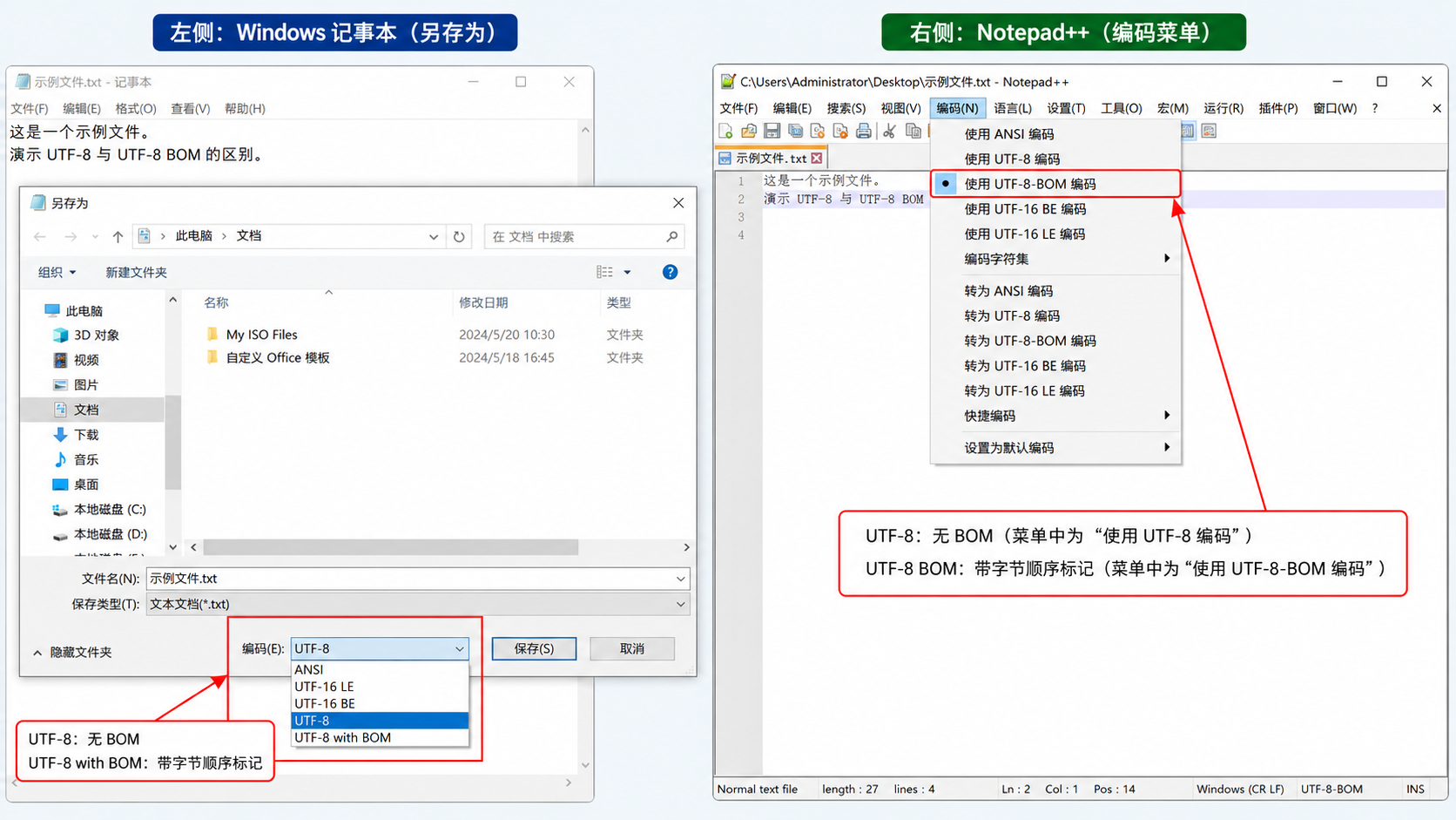 有道翻译下载 UTF-8 与 UTF-8 BOM 编码设置 有道翻译下载后 UTF-8 与 UTF-8 BOM 编码设置对照图