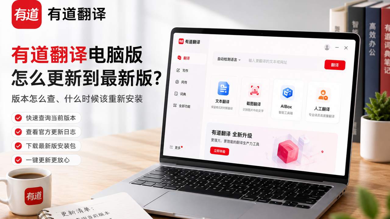 有道翻译电脑版更新到最新版：版本怎么查、什么时候该重新安装